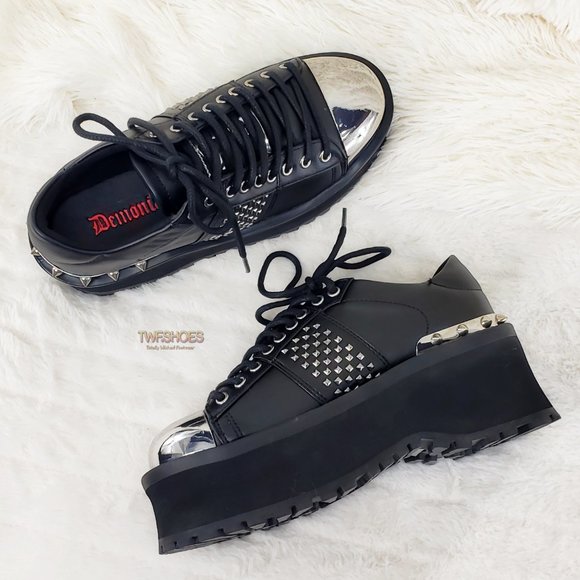 Demonia Gravedigger Unisex Oxdford Shoe main image 5